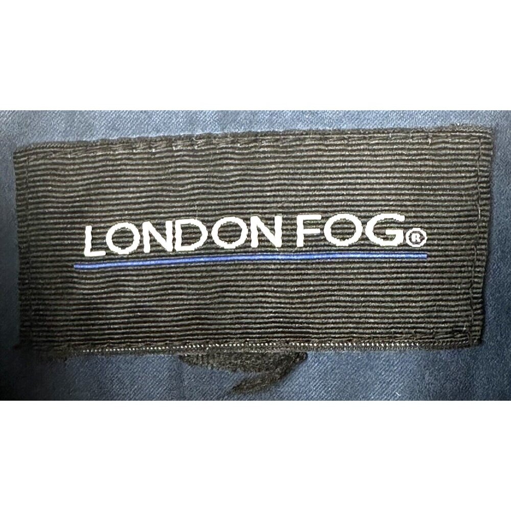 Vintage Womens London Fog Faux Suede Sanchita Jacket Drawstring Waist Blue Sz 1X - Picture 10 of 15